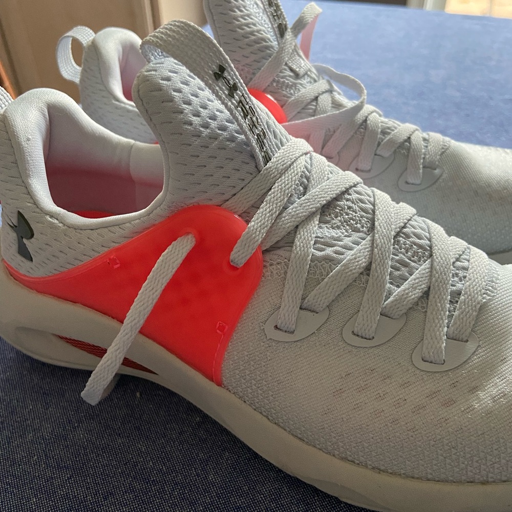 Under Armour Hovr Gray and Coral Sneakers